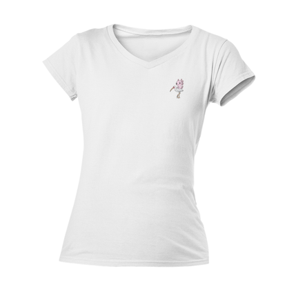 Playera Cuello V Axoloteria La Garza Ajolote Adulto