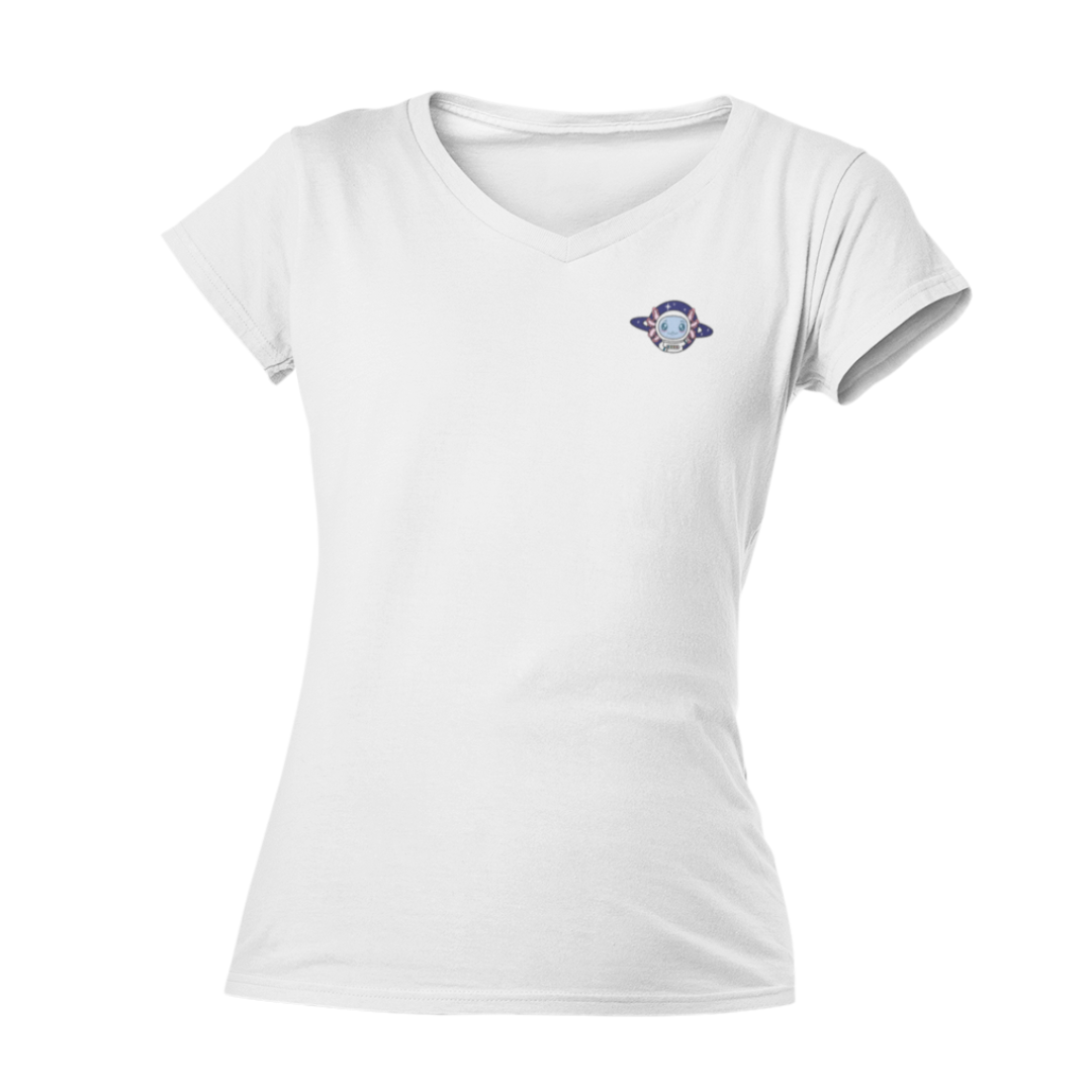 Playera Cuello V Axolotzin Universo Ajolote Adulto