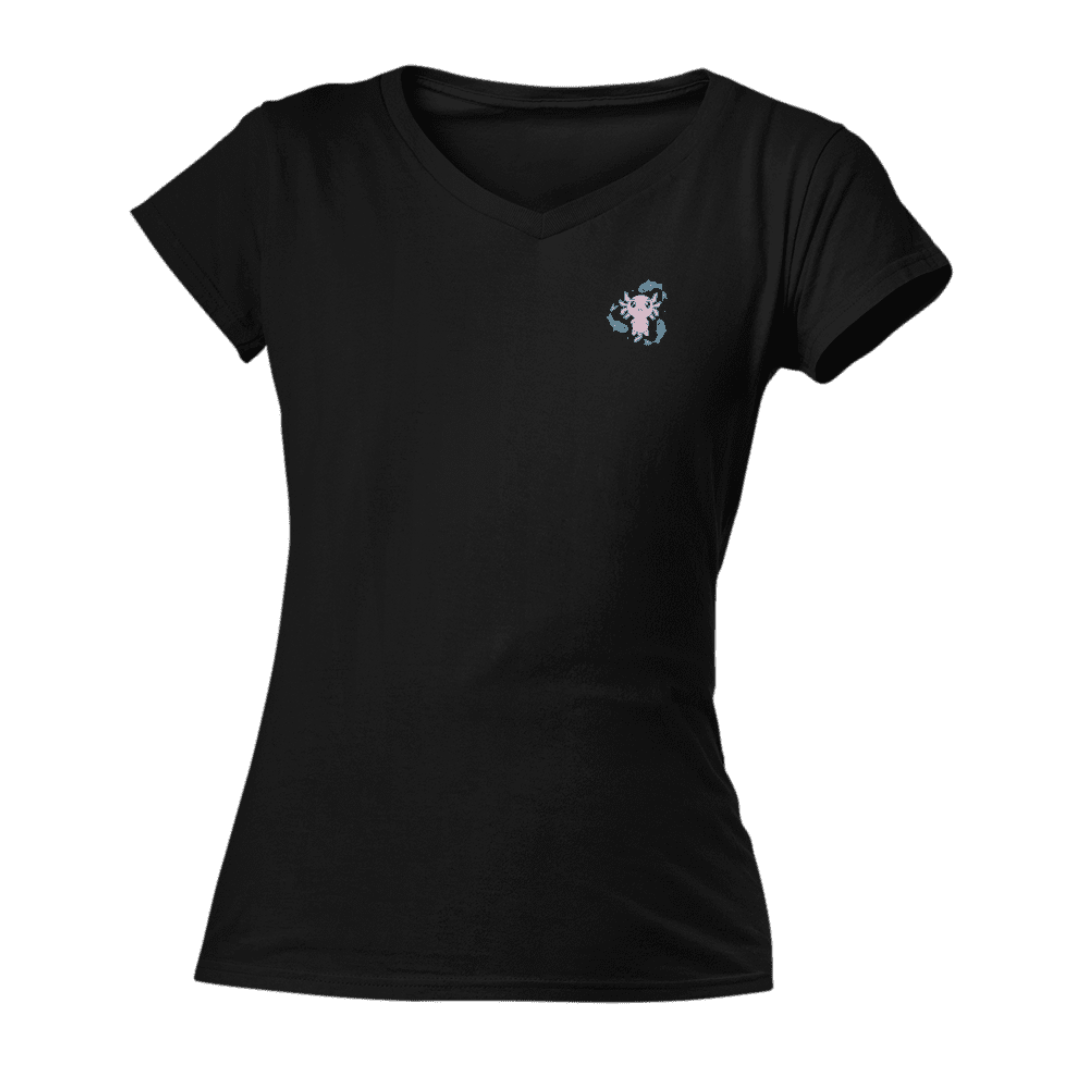 Playera Cuello V Horoscopos Piscis Axolotzin Ajolote Adulto