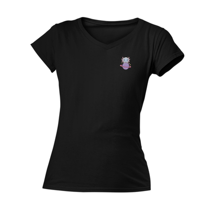 Playera Cuello V Axolotzin Planeta Ajolote