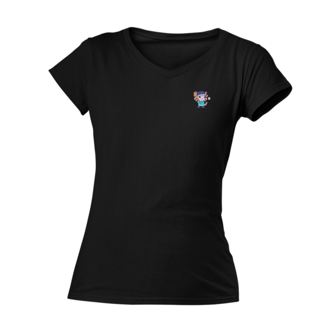 Playera Cuello V Axolotzin Beisbolista Ajolote