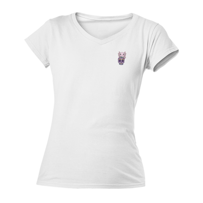 Playera Cuello V Axoloteria La Calavera Ajolote Adulto