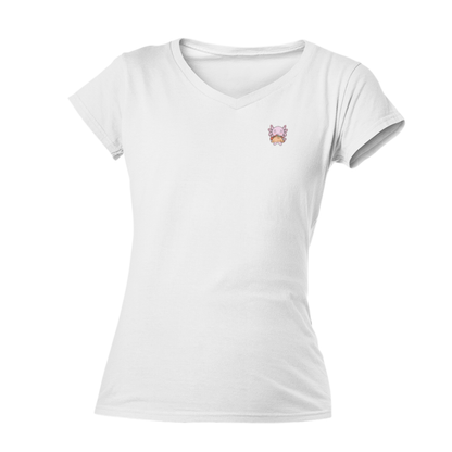 Playera Cuello V Axolotzin Taco Ajolote