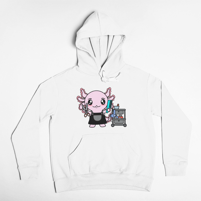 Hoodie Axolotzin Barbero Ajolote Unisex