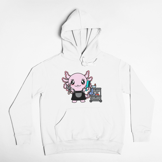 Hoodie Axolotzin Barbero Ajolote Unisex