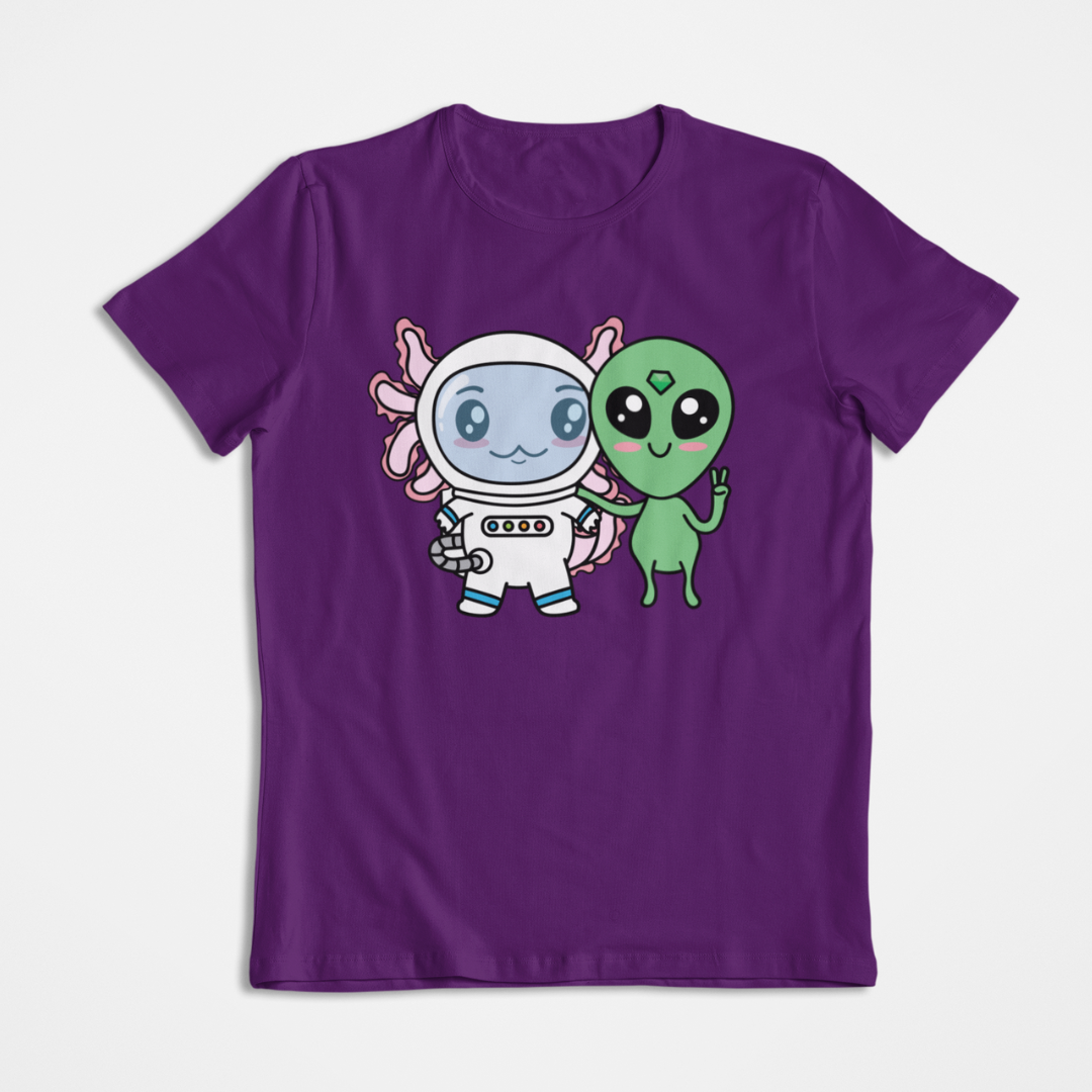 Playera Axolotzin Y Marcianito Ajolote