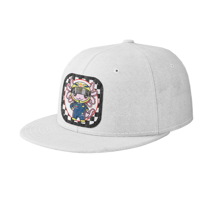 Gorra Unisex Plana Axolotzin Piloto De Carreras