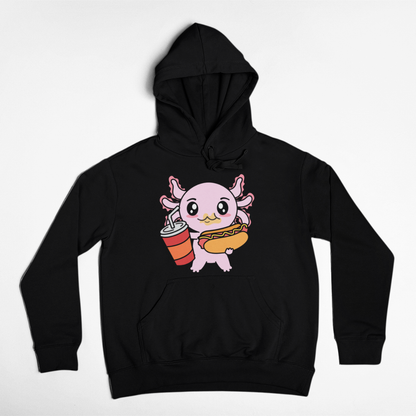 Hoodie Axolotzin Comiendo Jocho Ajolote Unisex