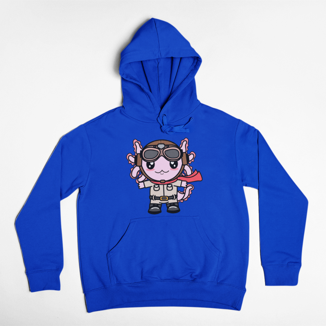 Hoodie Axolotzin Aviador Ajolote Unisex