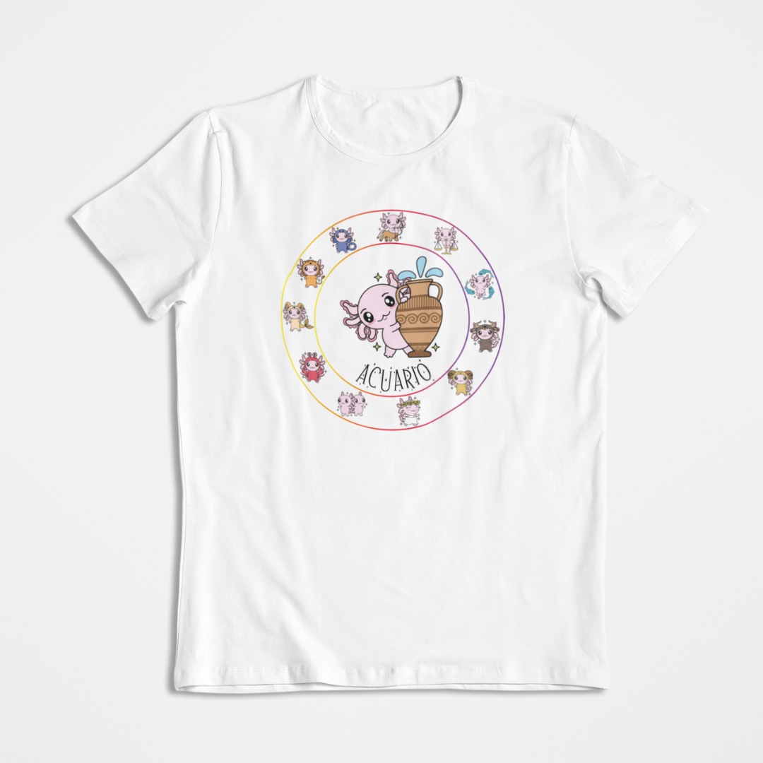 Playera Horoscopos Acuario Axolotzin Ajolote