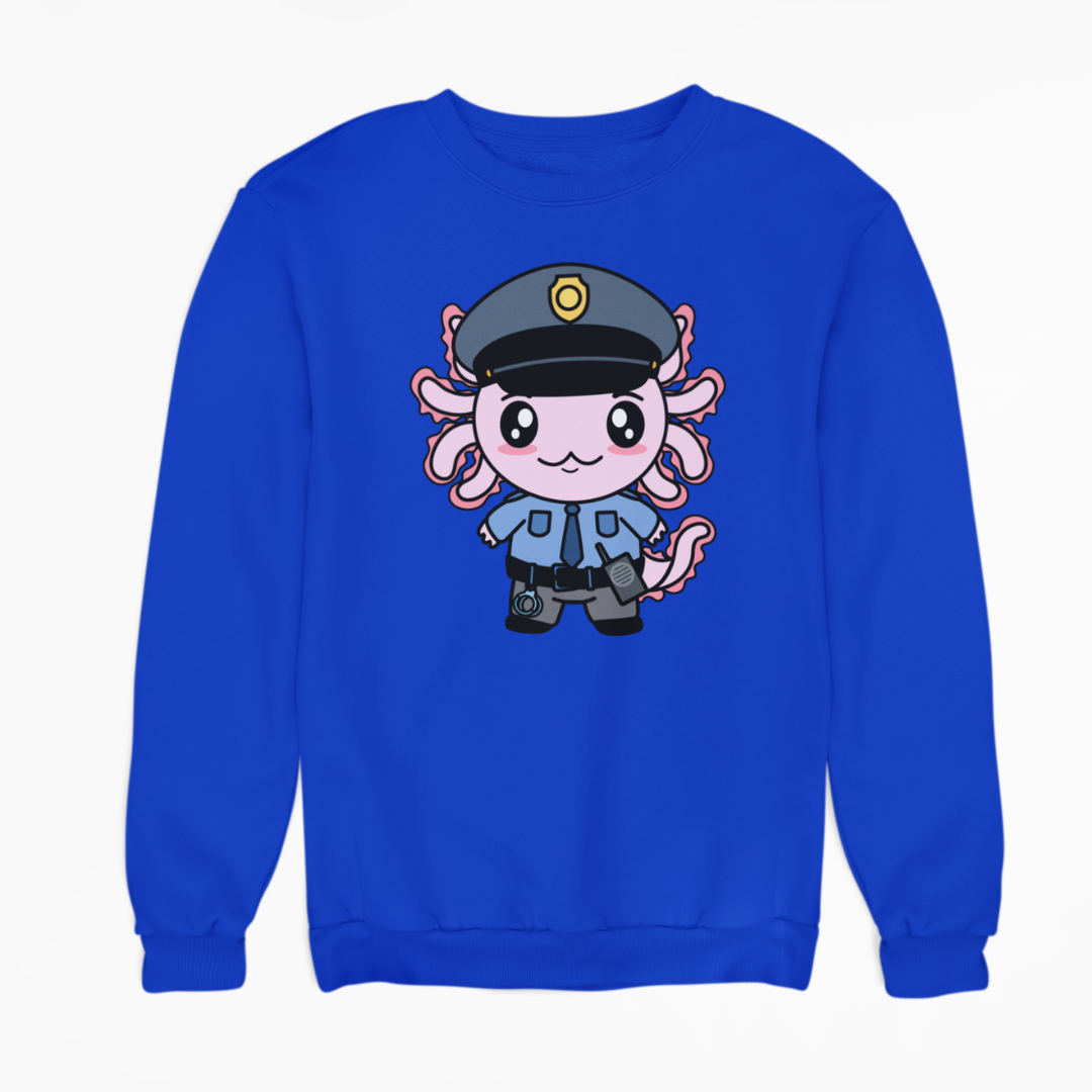Sudadera Axolotzin Policía Ajolote Unisex
