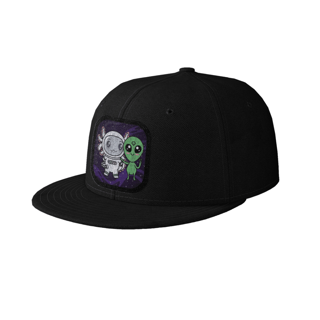 Gorra Unisex Plana Axolotzin Y Marcianito