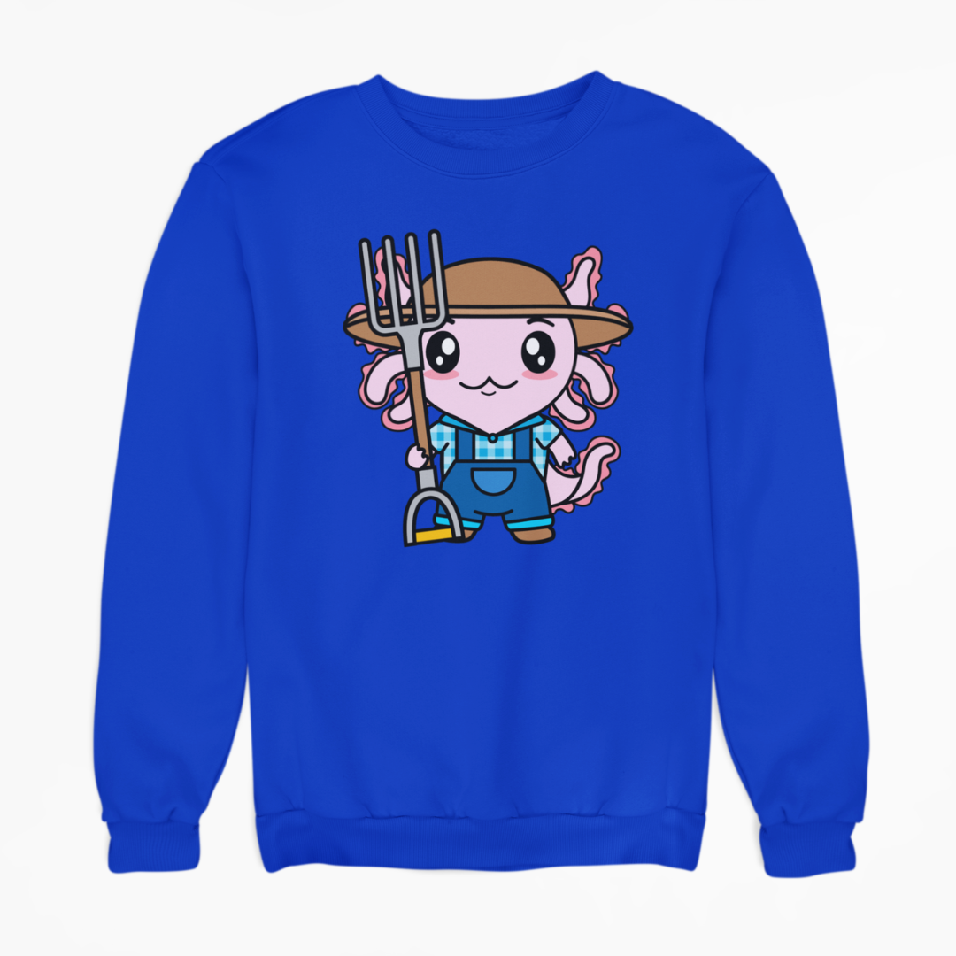 Sudadera Axolotzin Granjero Ajolote Unisex