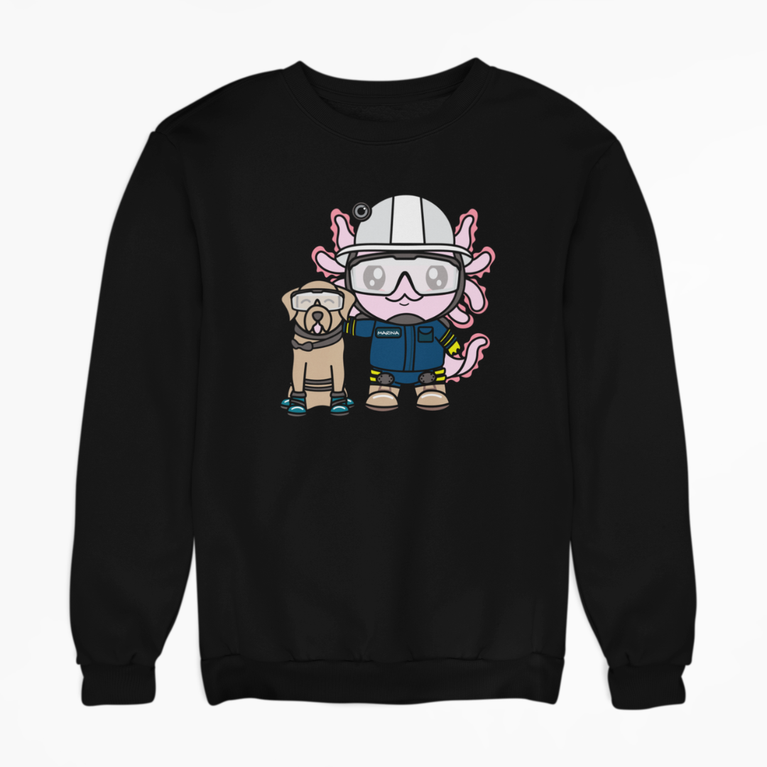 Sudadera Axolotzin Rescatista Ajolote Unisex