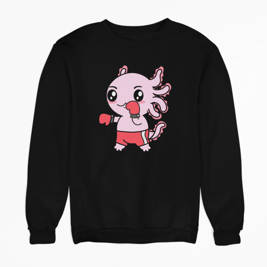 Sudadera Axolotzin Boxeador Ajolote Unisex