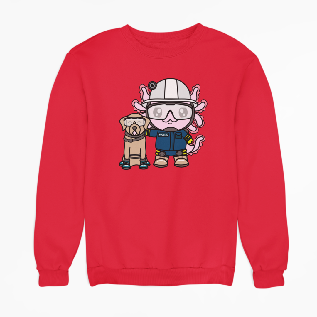 Sudadera Axolotzin Rescatista Ajolote Unisex