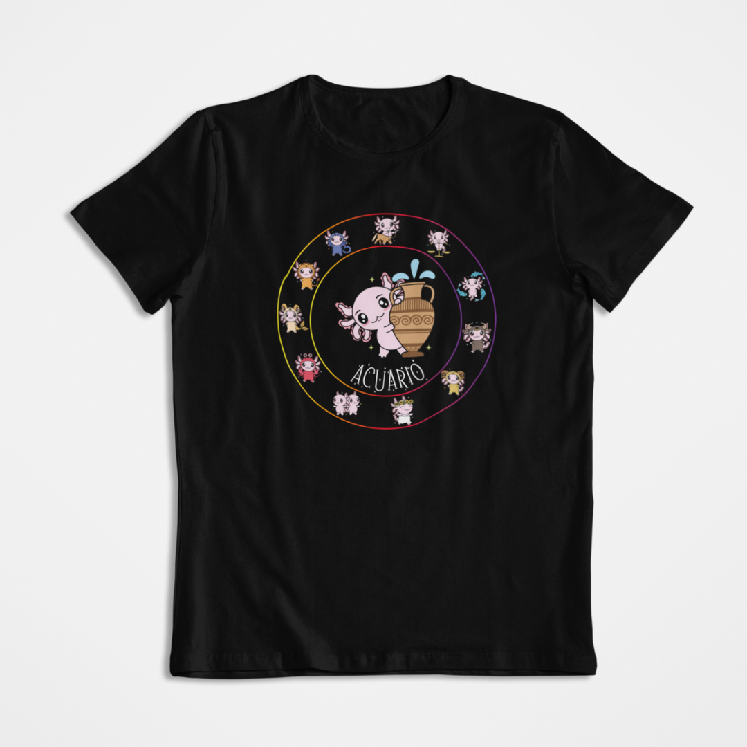 Playera Horoscopos Acuario Axolotzin Ajolote
