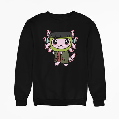 Sudadera Axolotzin Monstruo De Frankenstein Ajolote Unisex