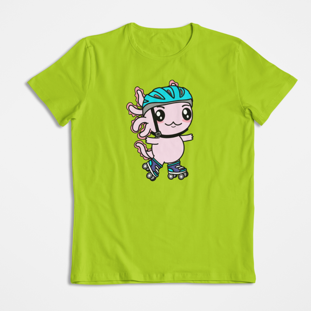 Playera Axolotzin Patinador Ajolote
