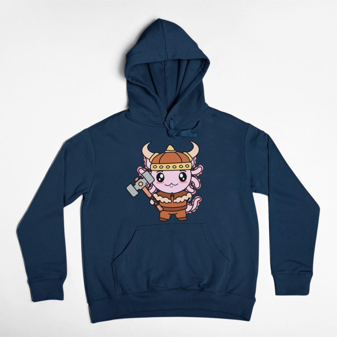 Hoodie Axolotzin Vikingo Ajolote Unisex
