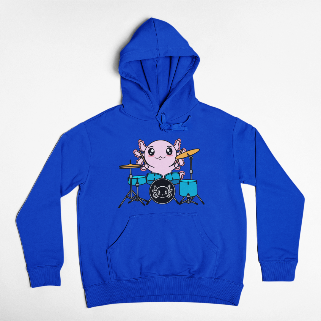 Hoodie Axolotzin Baterista Ajolote Unisex