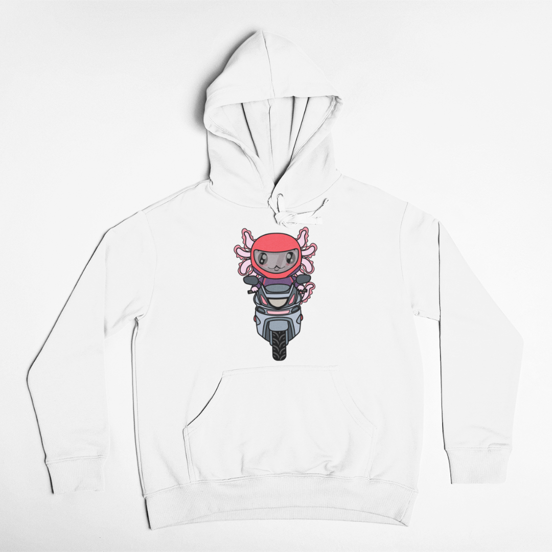 Hoodie Axolotzin Motoneta Ajolote Unisex
