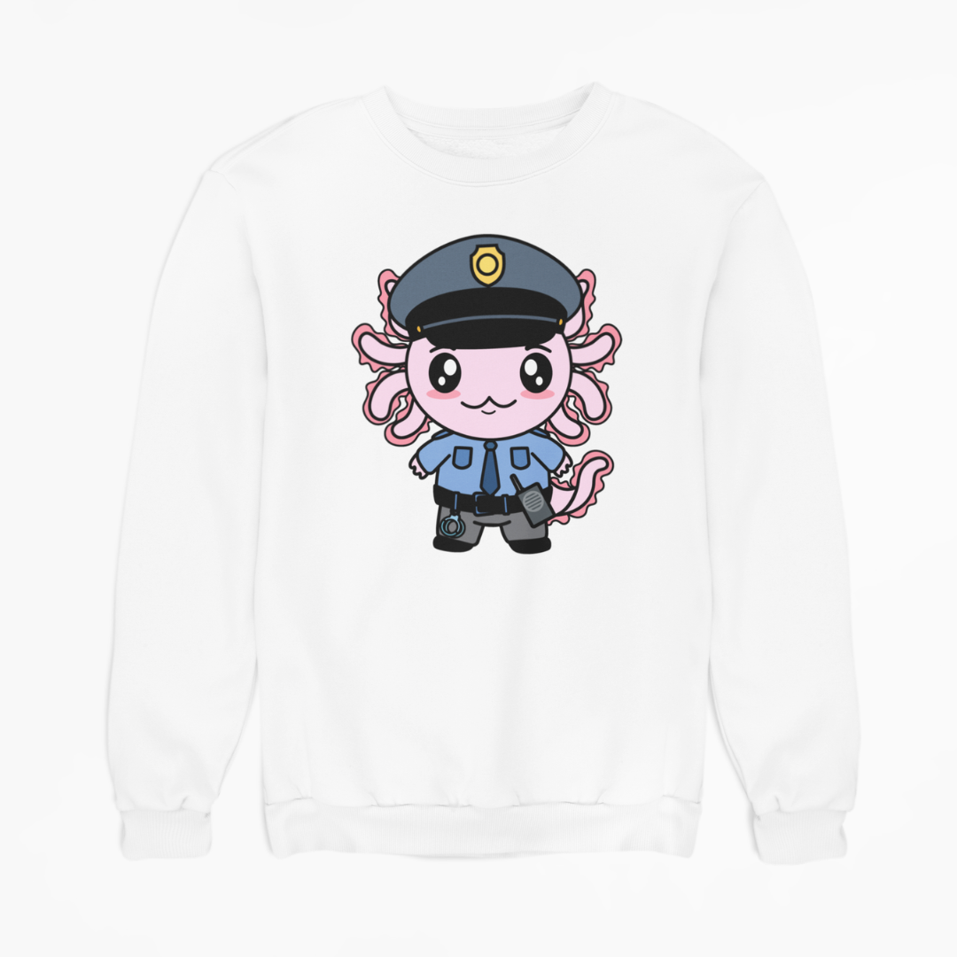 Sudadera Axolotzin Policía Ajolote Unisex