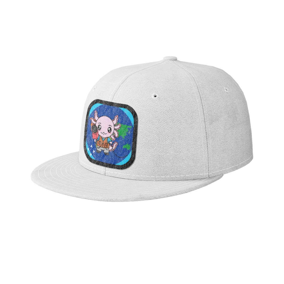 Gorra Unisex Plana Axolotzin Reportero