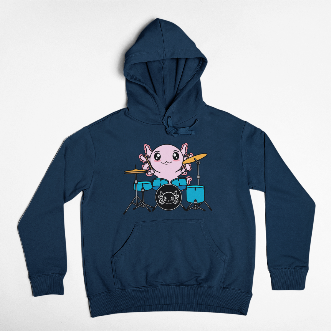Hoodie Axolotzin Baterista Ajolote Unisex