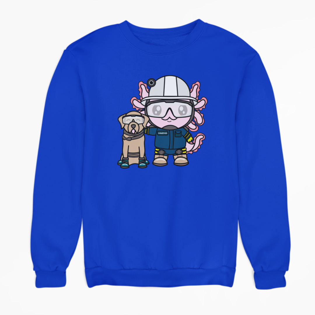 Sudadera Axolotzin Rescatista Ajolote Unisex