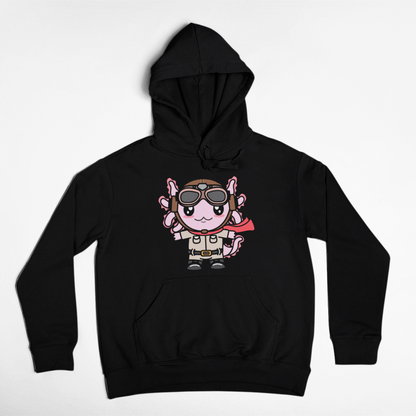 Hoodie Axolotzin Aviador Ajolote Unisex