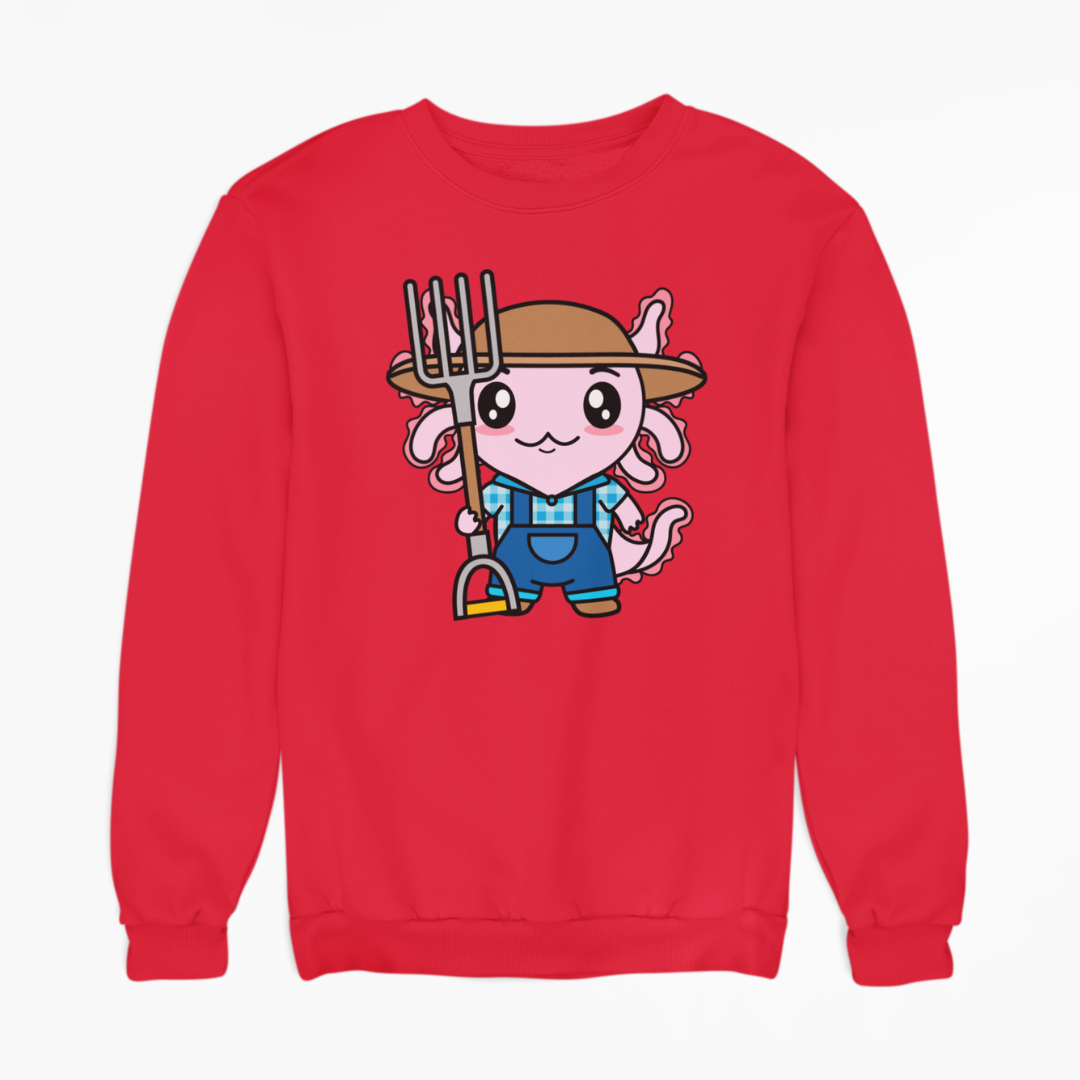 Sudadera Axolotzin Granjero Ajolote Unisex