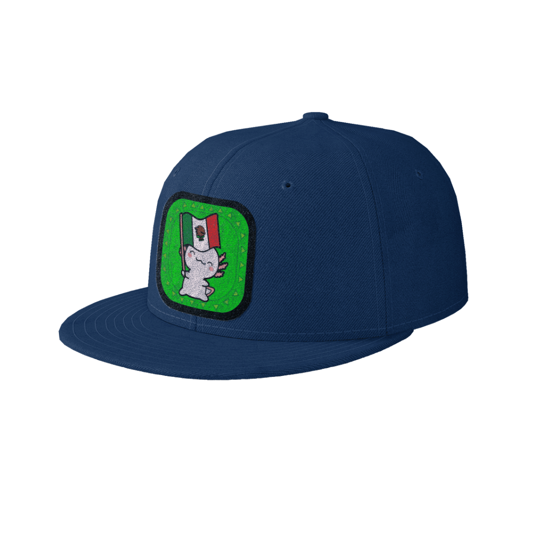 Gorra Unisex Plana Ajolote Y Su Bandera Xo The Monster
