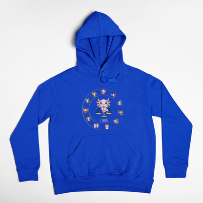 Hoodie Horóscopos Libra Axolotzin Ajolote Unisex