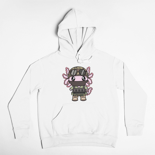 Hoodie Axolotzin Militar Ajolote Unisex