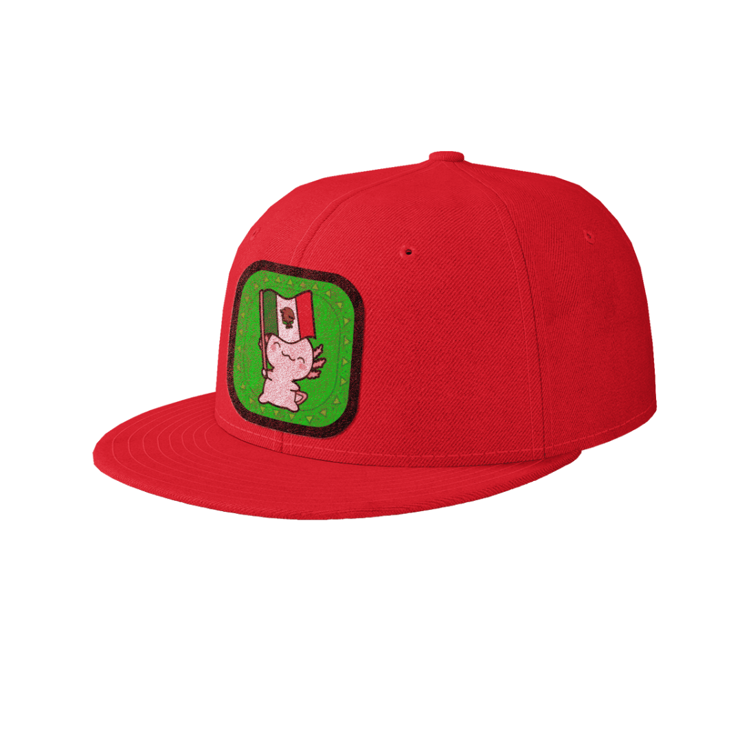 Gorra Unisex Plana Ajolote Y Su Bandera Xo The Monster
