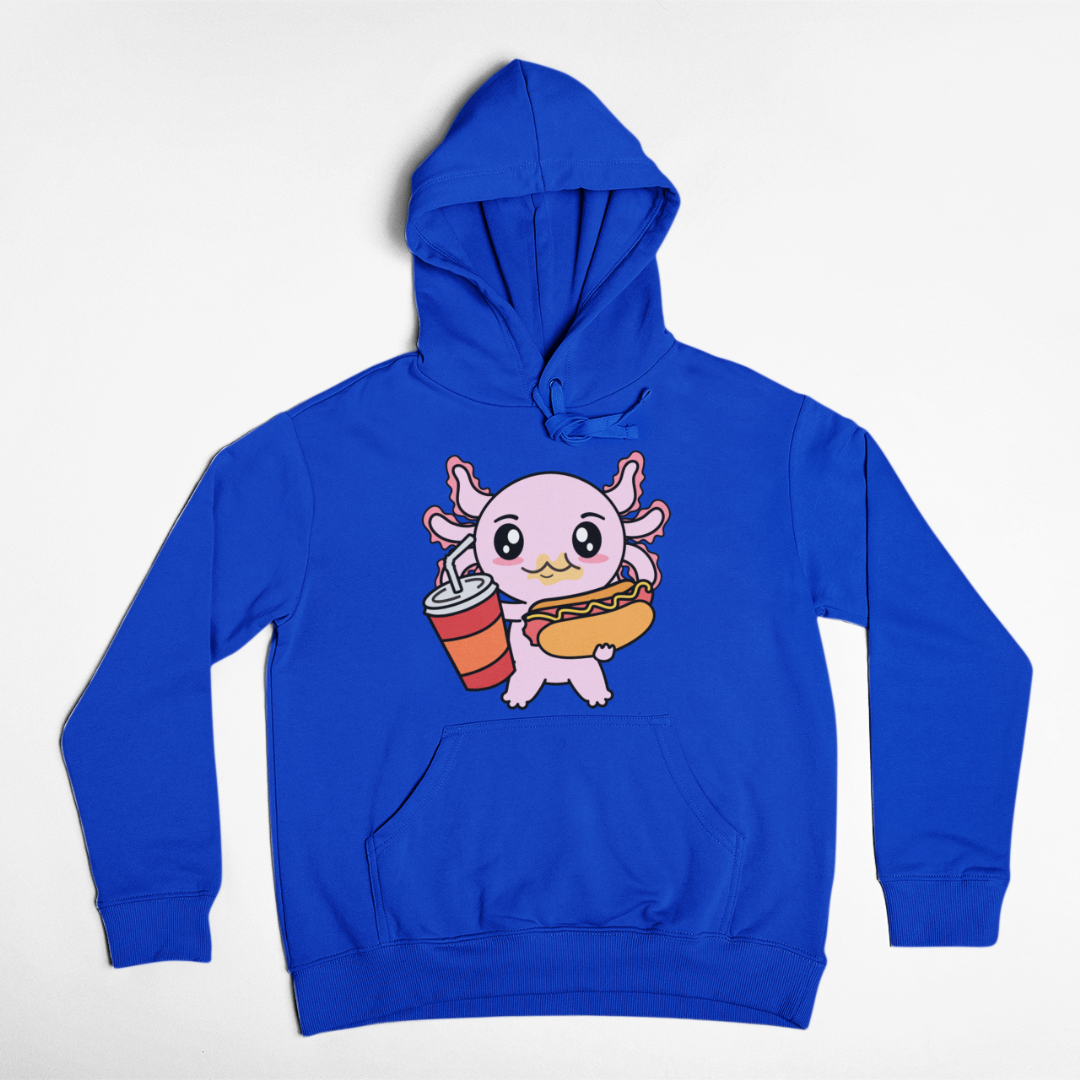 Hoodie Axolotzin Comiendo Jocho Ajolote Unisex