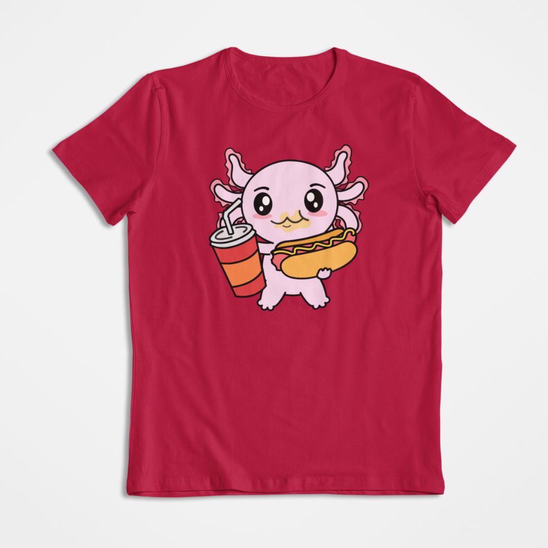 Playera Axolotzin Comiendo Jocho Ajolote