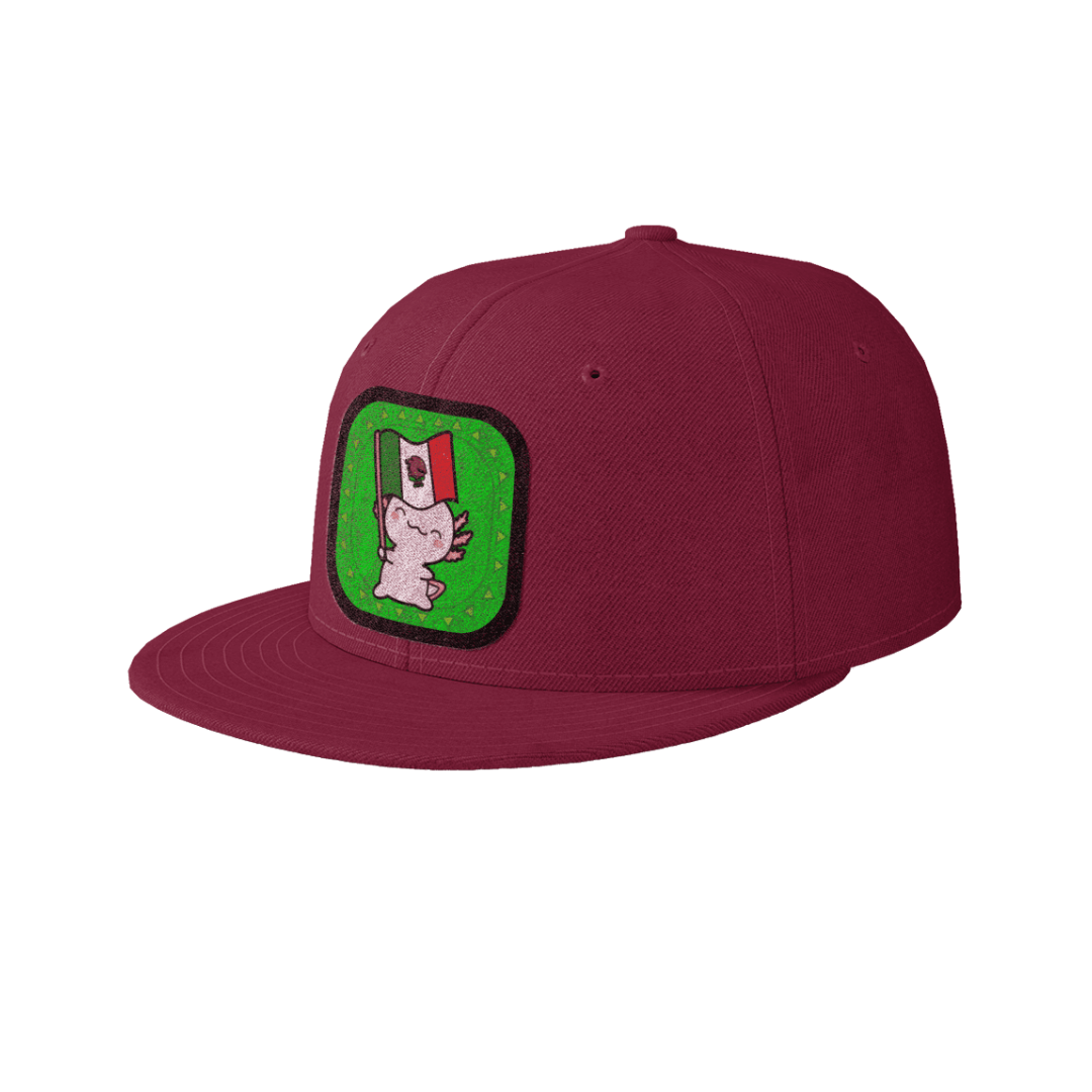 Gorra Unisex Plana Ajolote Y Su Bandera Xo The Monster