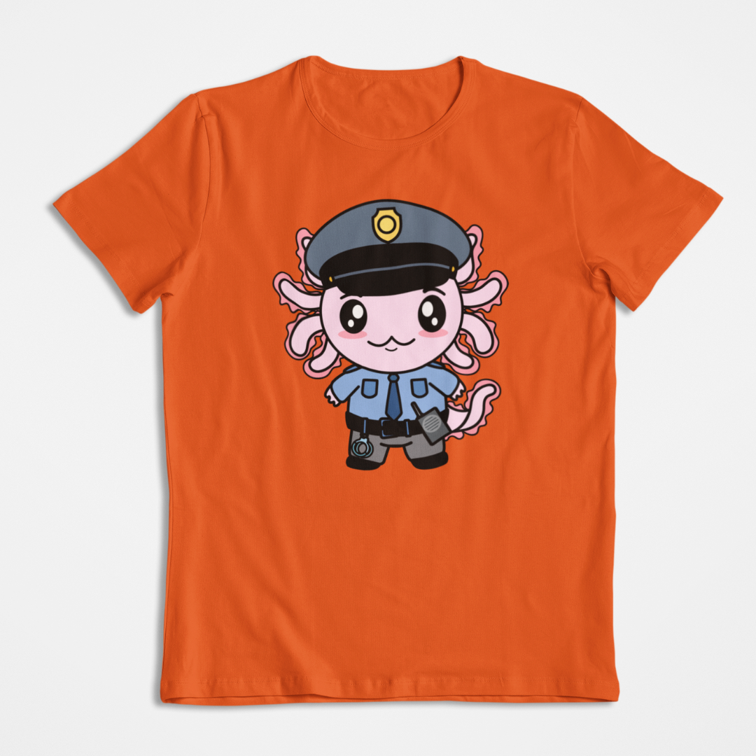 Playera Axolotzin Policía Ajolote