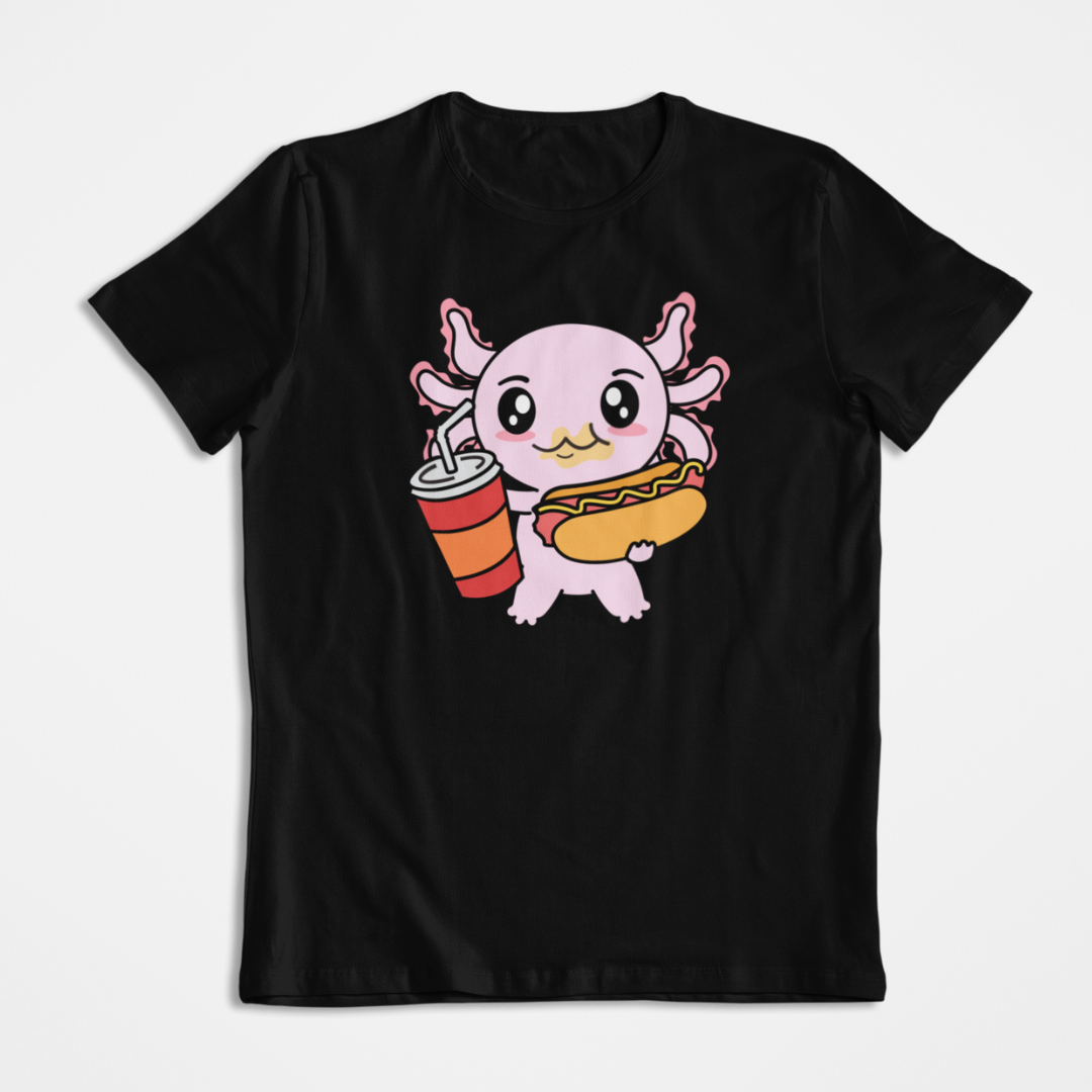 Playera Axolotzin Comiendo Jocho Ajolote