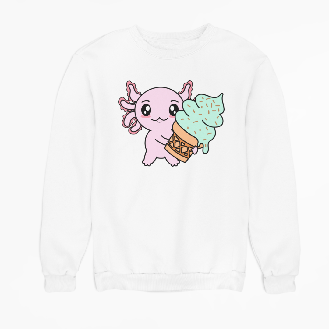 Sudadera Axolotzin Helado Ajolote Unisex