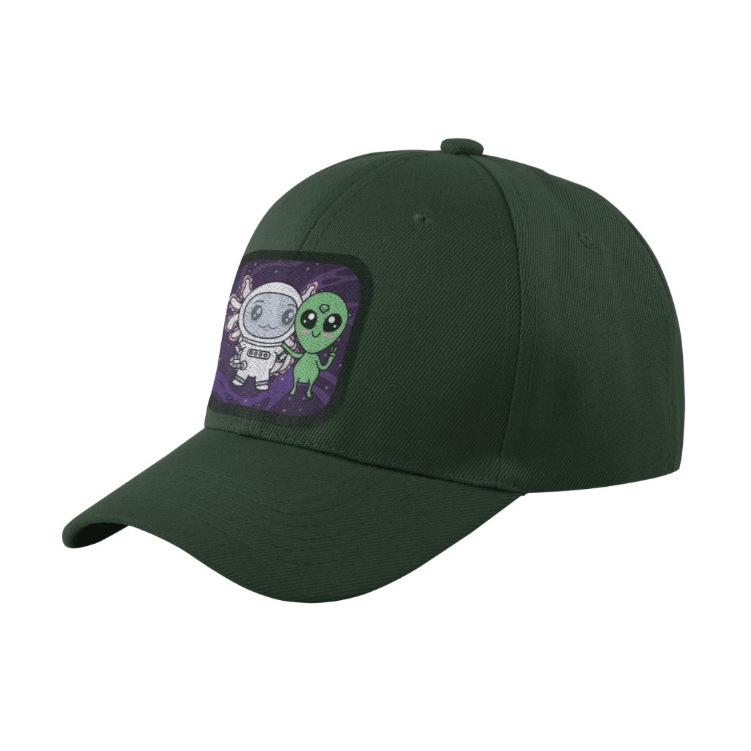 Gorra Unisex Curva Axolotzin Y Marcianito