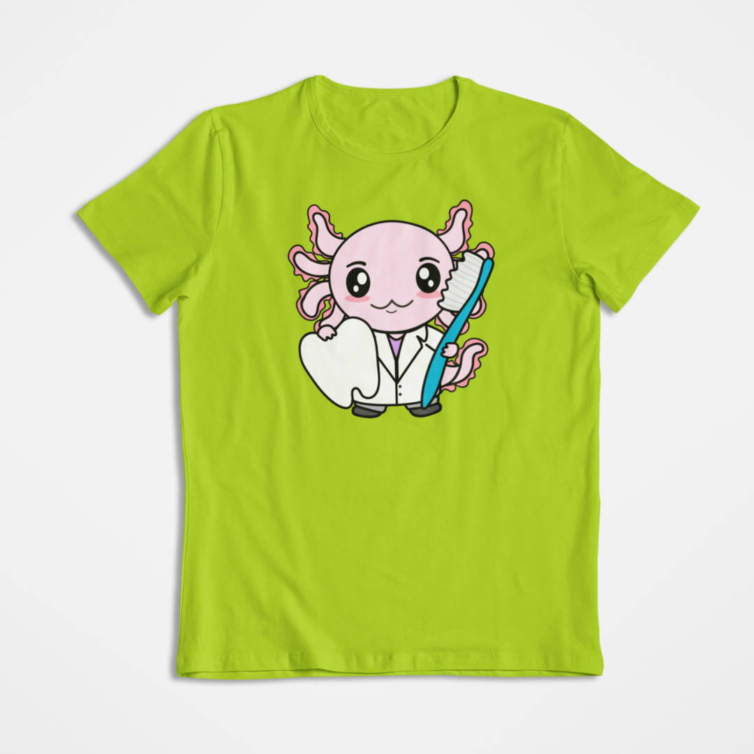 Playera Axolotzin Dentista Ajolote