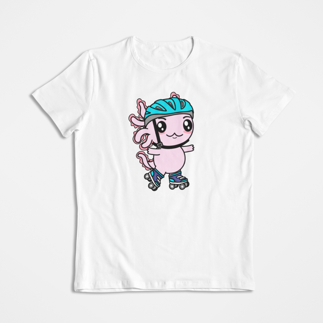 Playera Axolotzin Patinador Ajolote