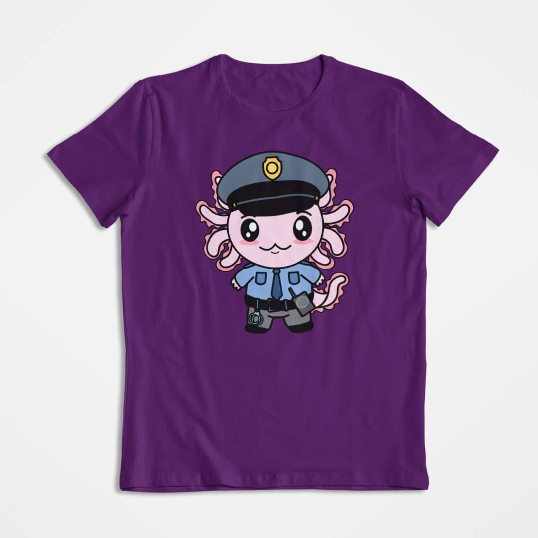 Playera Axolotzin Policía Ajolote
