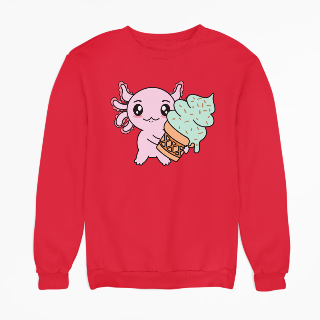 Sudadera Axolotzin Helado Ajolote Unisex