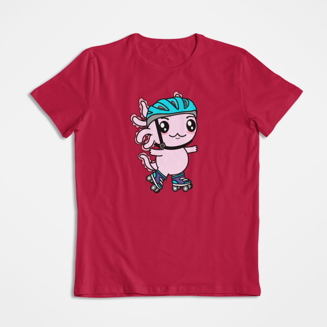 Playera Axolotzin Patinador Ajolote