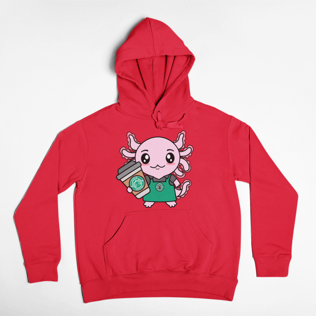 Hoodie Axolotzin Barista Ajolote Unisex