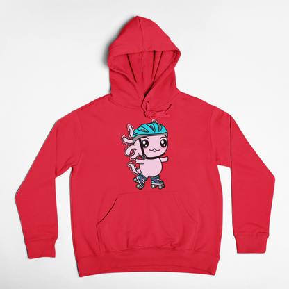 Hoodie Axolotzin Patinador Ajolote Unisex